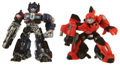 Optimus Prime with Battle Damage and Cliffjumper Image